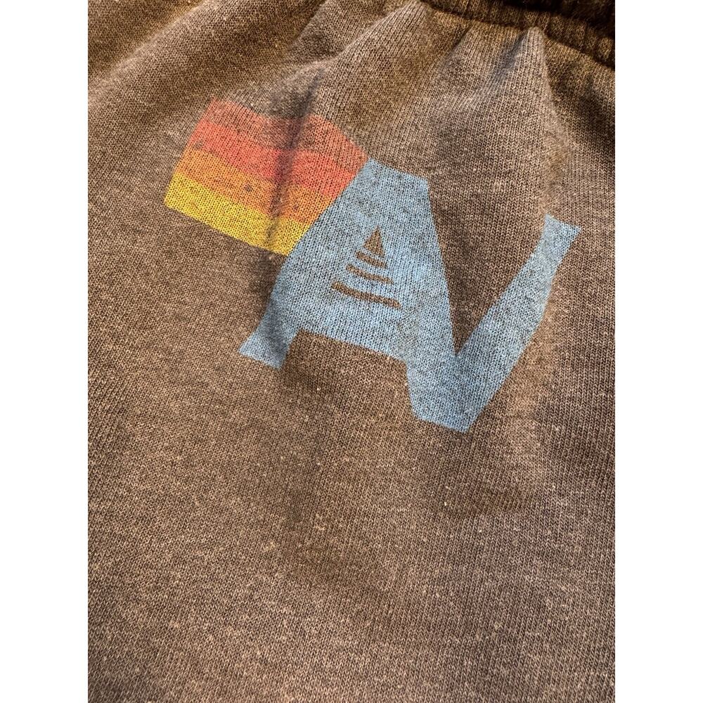Aviator Nation Sweatpants Mens M Gray Rainbow Logo Distressed Vintage Wash USA - Picture 7 of 10